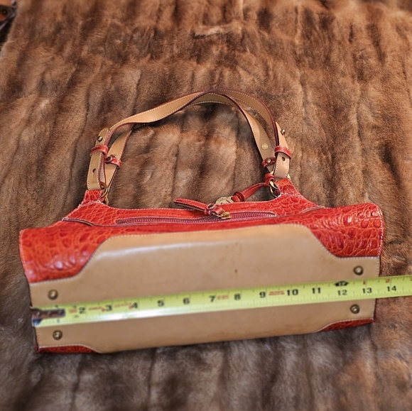 BRAHMIN Orange Stella Spencer purse - Picture 4 of 10